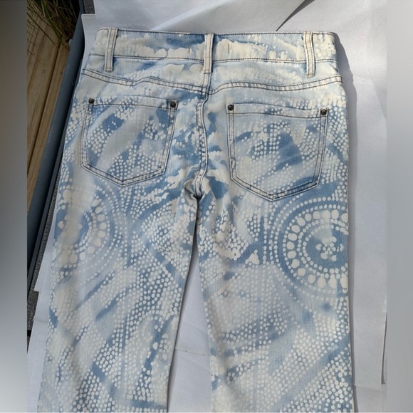 Free People RARE Bali Jeans Bleached Flared Bell Bottoms Boho Hippy Pants 25 - Picture 7 of 13